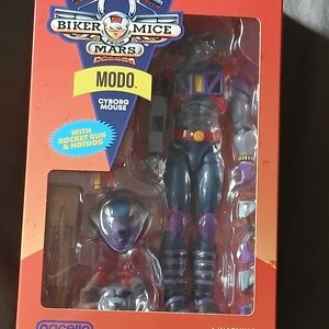 Modo Cyborg Mouse Action Figure - Blue and Purple 100% Completw NIB